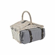 DKD Home Decor Košara DKD Home Decor protja piknik Modra Poliester Bela (40 x 40 x 42 cm)