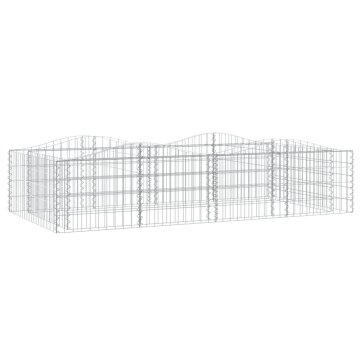 Vidaxl Obokana gabionska visoka greda 200x100x50 cm pocinkano železo