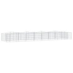 Vidaxl Obokana gabionska visoka greda 600x100x50 cm pocinkano železo