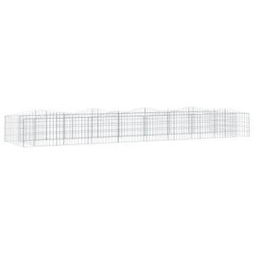 Vidaxl Obokana gabionska visoka greda 600x100x50 cm pocinkano železo