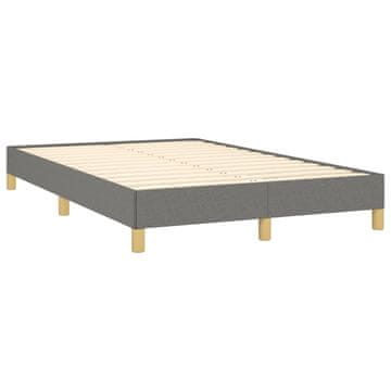 Vidaxl Posteljni okvir brez vzmetnice temno siva 120x190 cm blago