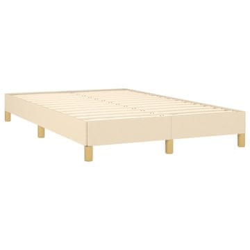 Vidaxl Posteljni okvir brez vzmetnice krem 120x190 cm blago
