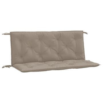 Vidaxl Blazina za vrtno klop 2 kosa taupe 120x50x7cm oxford tkanina