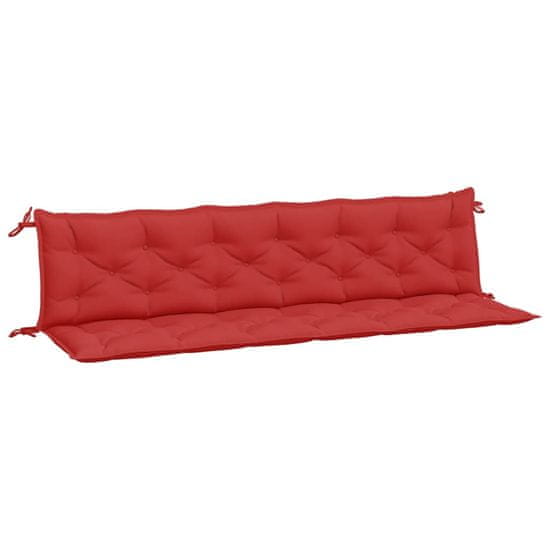 Vidaxl Blazina za vrtno klop 2 kosa rdeča 200x50x7cm oxford tkanina