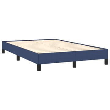 Vidaxl Posteljni okvir brez vzmetnice moder 120x190 cm blago