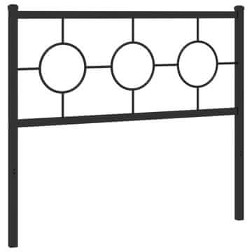 Vidaxl Kovinsko nadomestno vzglavje črno 100 cm
