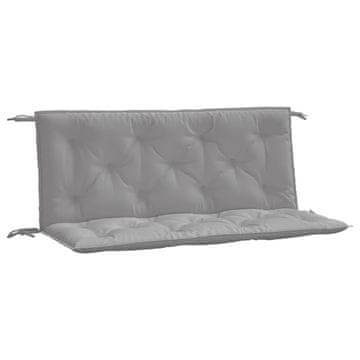 Vidaxl Blazina za vrtno klop 2 kosa siva 120x50x7cm oxford tkanina