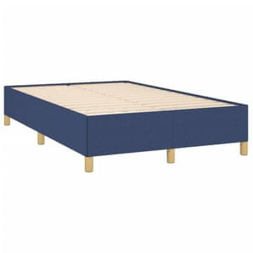 Vidaxl Posteljni okvir brez vzmetnice moder 120x190 cm blago