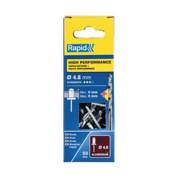 Rapid Zakovice Rapid 5000388 Vreteno Ø 4,8 x 12 mm Aluminij (50 kosov)