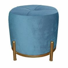 DKD Home Decor Naslon za noge DKD Home Decor Modra Poliester Kovina Zlata (38 x 38 x 34 cm)