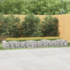 shumee Obokana gabionska visoka greda 400x100x50 cm pocinkano železo
