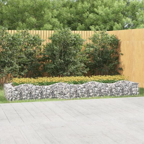 shumee Obokana gabionska visoka greda 400x100x50 cm pocinkano železo