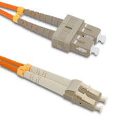 Qoltec povezovalni kabel iz optičnih vlaken sc/upc - lc/upc | multimode | 50/125 | om2 | duplex | 3m