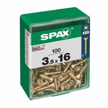 BigBuy Škatla vijakov SPAX s ploščato glavo 3,5 x 16 mm (100 enot)