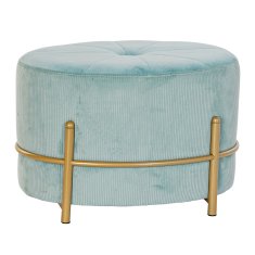 BigBuy Klop DKD Home Decor Golden Metal Polyester Velvet Sky blue (51 x 36 x 34 cm)