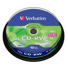 NEW CD-RW Verbatim 10 kosov 700 MB 12x