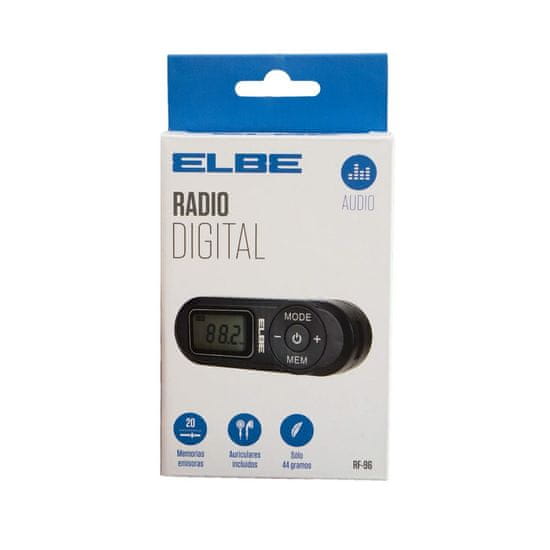 NEW Prenosni Radio Digitalen ELBE RF96 Črna FM Mini