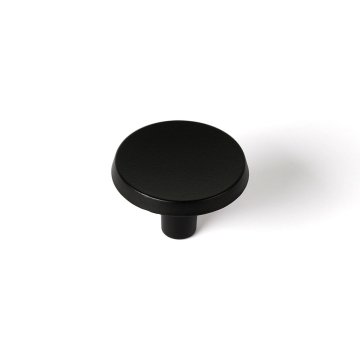 BigBuy Kljuka za vrata Rei 774 Ø 35 x 23 mm Črna kovina 2 enoti