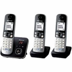 NEW Brezžični telefon Panasonic KX-TG6823 Bela Črna Črna/Srebrna