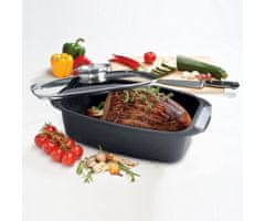 Alpina posoda in pekač, 5,5 l, črn