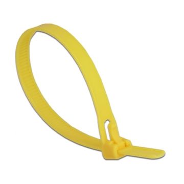 Delock vezice 200x7,5mm za večkratno uporabo rumene pak/100 18759