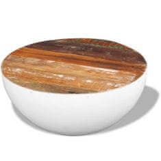 Vidaxl Skledasta klubska mizica trden predelan les 60x60x30 cm