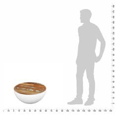 Vidaxl Skledasta klubska mizica trden predelan les 60x60x30 cm