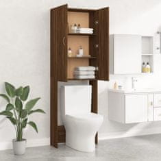 Vidaxl Omara za pralni stroj rjavi hrast 64x25,5x190 cm