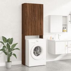 Vidaxl Omara za pralni stroj rjavi hrast 64x25,5x190 cm