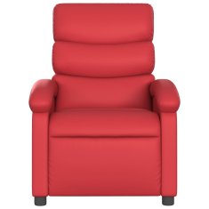 Vidaxl Električni naslanjač rdeče umetno usnje