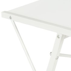 Vidaxl Pisalna miza s polico bela 116x50x93 cm