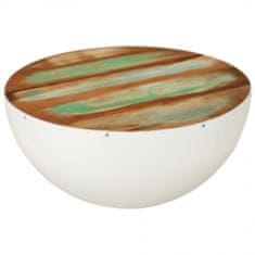 Vidaxl Skledasta klubska mizica trden predelan les 60x60x30 cm