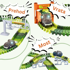 LocoShark Steza za avtomobilčke z dinozavri
