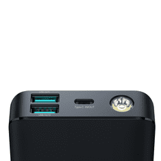 Joyroom 2v1 Powerbank 10000mAh 30W LED svetilka USB USB-C črna