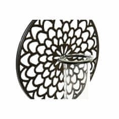 DKD Home Decor Svečnik DKD Home Decor Crystal Black Metal Wood Brown 20 x 20 x 36 cm