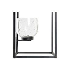 DKD Home Decor Svečnik DKD Home Decor Crystal Black Transparent 18 x 18 x 76 cm Železo