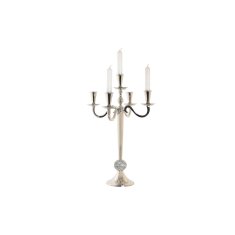 DKD Home Decor Svečnik DKD Home Decor Srebrni akril aluminij kromiran 30 x 30 x 47 cm