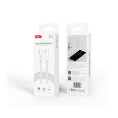 XO Kabel NB-Q260B USB-C na USB-C 60W 1,5m bel 