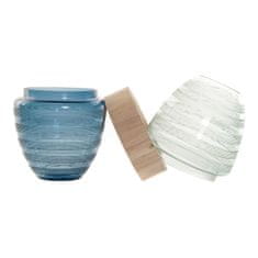 DKD Home Decor Vaza DKD Home Decor Blue Mint Wood Crystal Modern (21 x 21 x 43 cm)