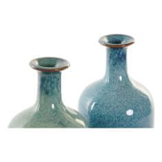 DKD Home Decor Vaza DKD Home Decor Blue Green Metal Porcelain 30 x 40 cm 11 x 11 x 30 cm (2 enoti)