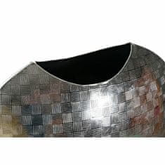DKD Home Decor Vaza DKD Home Decor 37 x 14 x 33 cm Srebrna zlata aluminijasta moderna (2 enoti)