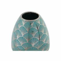 DKD Home Decor Vaza DKD Home Decor porcelan turkizna orientalska kromirana 16 x 16 x 18 cm