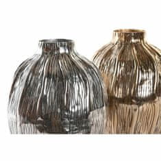 DKD Home Decor Vaza DKD Home Decor Silver Golden Aluminium Modern 20 x 20 x 26 cm (2 enoti)