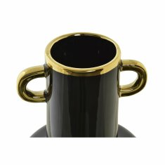DKD Home Decor Vaza DKD Home Decor porcelan Črna zlata dvobarvna moderna 15 x 15 x 29 cm