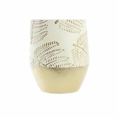 DKD Home Decor Vaza DKD Home Decor Golden Metal Cream Tropical List rastline (19 x 19 x 76 cm)