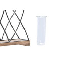 DKD Home Decor Vaza DKD Home Decor 36,5 x 11,5 x 23,5 cm Kristalno črna kovinska rjava prozorna