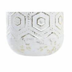 DKD Home Decor Vaza DKD Home Decor Golden Metal White Oriental (17 x 17 x 56 cm)