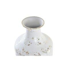 DKD Home Decor Vaza DKD Home Decor Golden Metal White Oriental (17 x 17 x 56 cm)