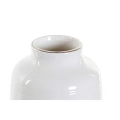 DKD Home Decor Vaza DKD Home Decor Bela lončenina Pompom 12 x 12 x 24 cm