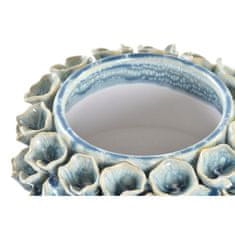 DKD Home Decor Vaza DKD Home Decor Pink Turquoise Stoneware Flower Mediterranean 17 x 17 x 13,5 cm 19 x 19 x 13,5 cm (2 enoti)